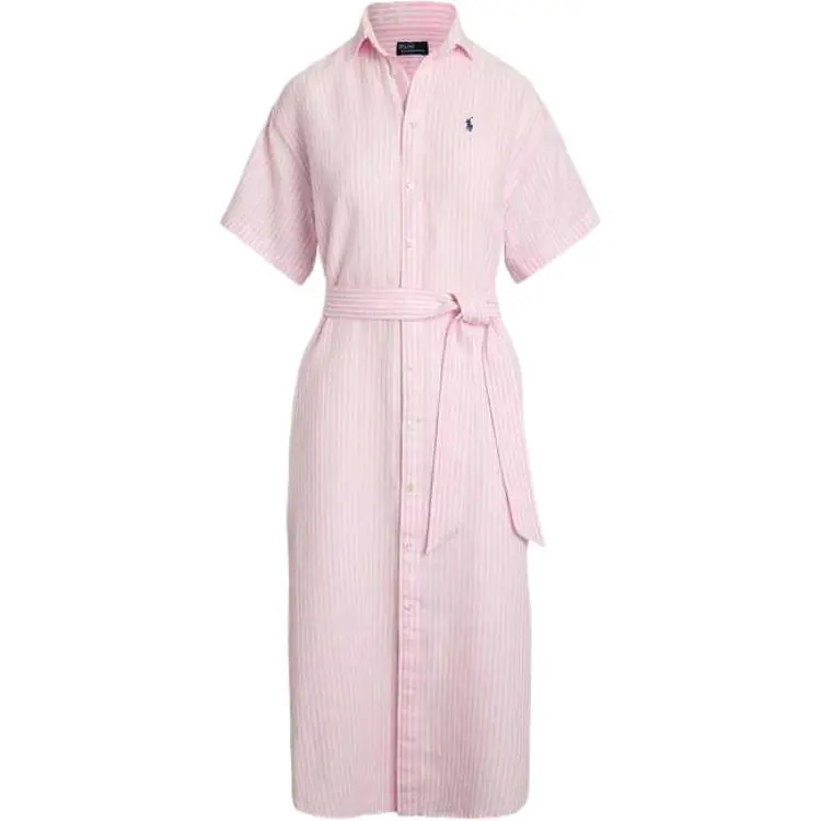 Polo Ralph Lauren SS25 Short Sleeved Dress Women's Pink