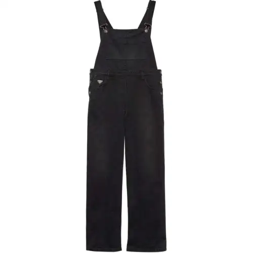 PRADA Triangle logo Denim Jumpsuit