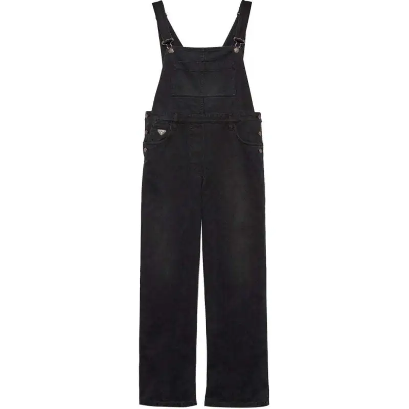 PRADA Triangle logo Denim Jumpsuit