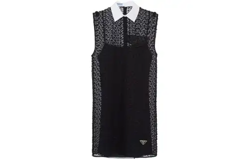 PRADA Short Sleeved Dress Women's Black