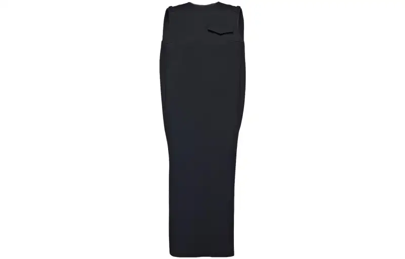 PRADA Sleeveless Dresses Women's Black Crew Neck Moderate Mid Length