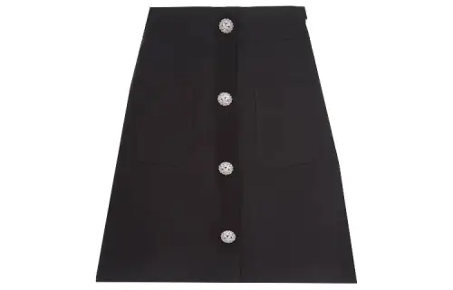 MIU MIU Casual Short Skirts Women's Black Moderate Short A Line Skirt
