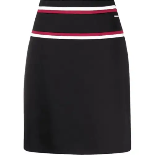 MIU MIU Casual Short Skirts Women's Black Moderate Short A Line Skirt