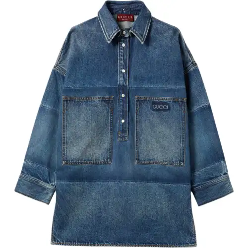 GUCCI Lasered Denim Mini Dress