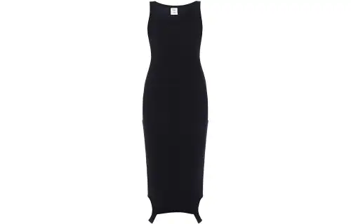 Vetements Sleeveless Dresses Women's Black Crew Neck Moderate Mid Length