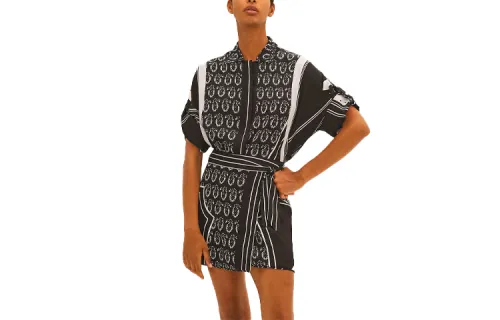 HERMES Casual Short Skirts Women's Black