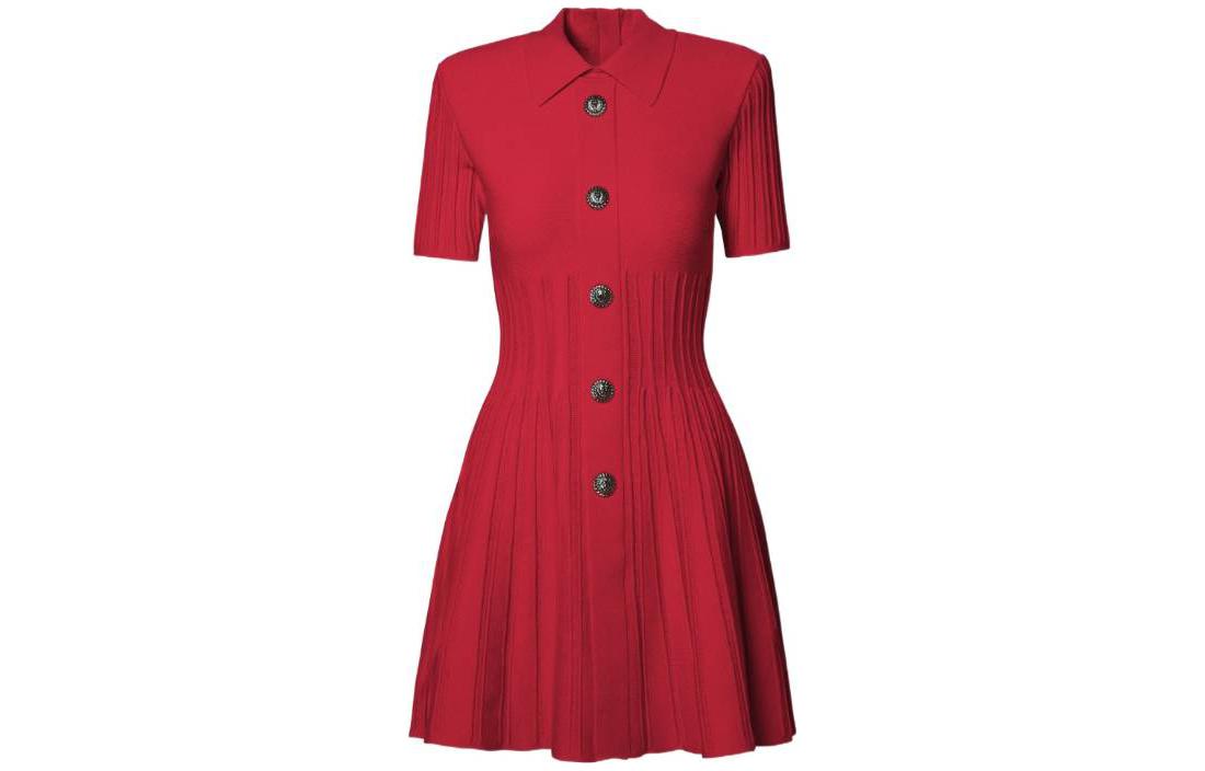 Женское худи BALMAIN Knit Dress (красное)