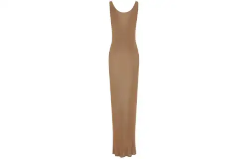 SAINT LAURENT Sleeveless Dress Women's Brown