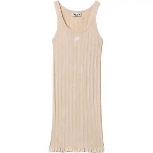 MIU MIU Sleeveless Dress Women's Limestone