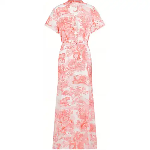 DIOR Short Sleeved Dress Women's Pink