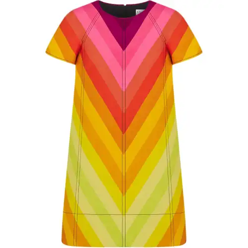 DIOR SS25 Short Sleeved Dress Women's Multicolor