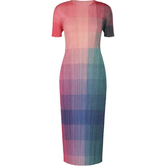 Pleats Please ISSEY MIYAKE Pleated Midi Dress