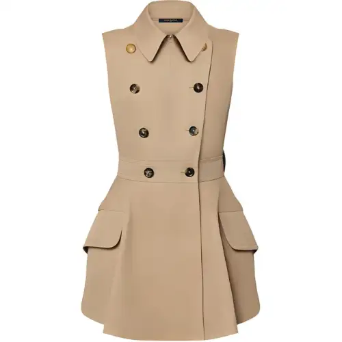 Lv Double Breasted Gabardine Dress