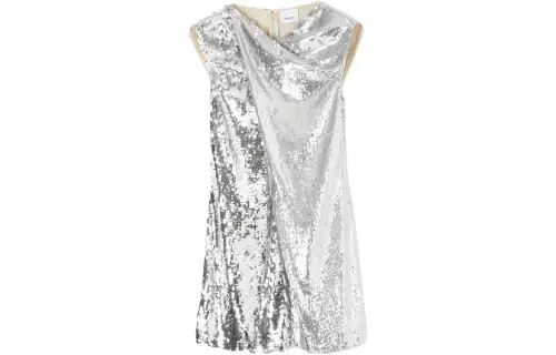 Burberry Sequined Jersey Dress 'Dark Birch Brown'