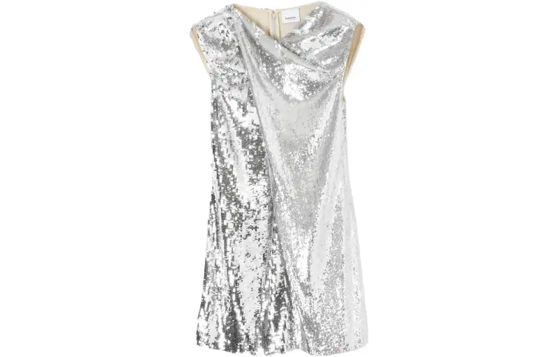 Burberry Sequined Jersey Dress 'Dark Birch Brown'
