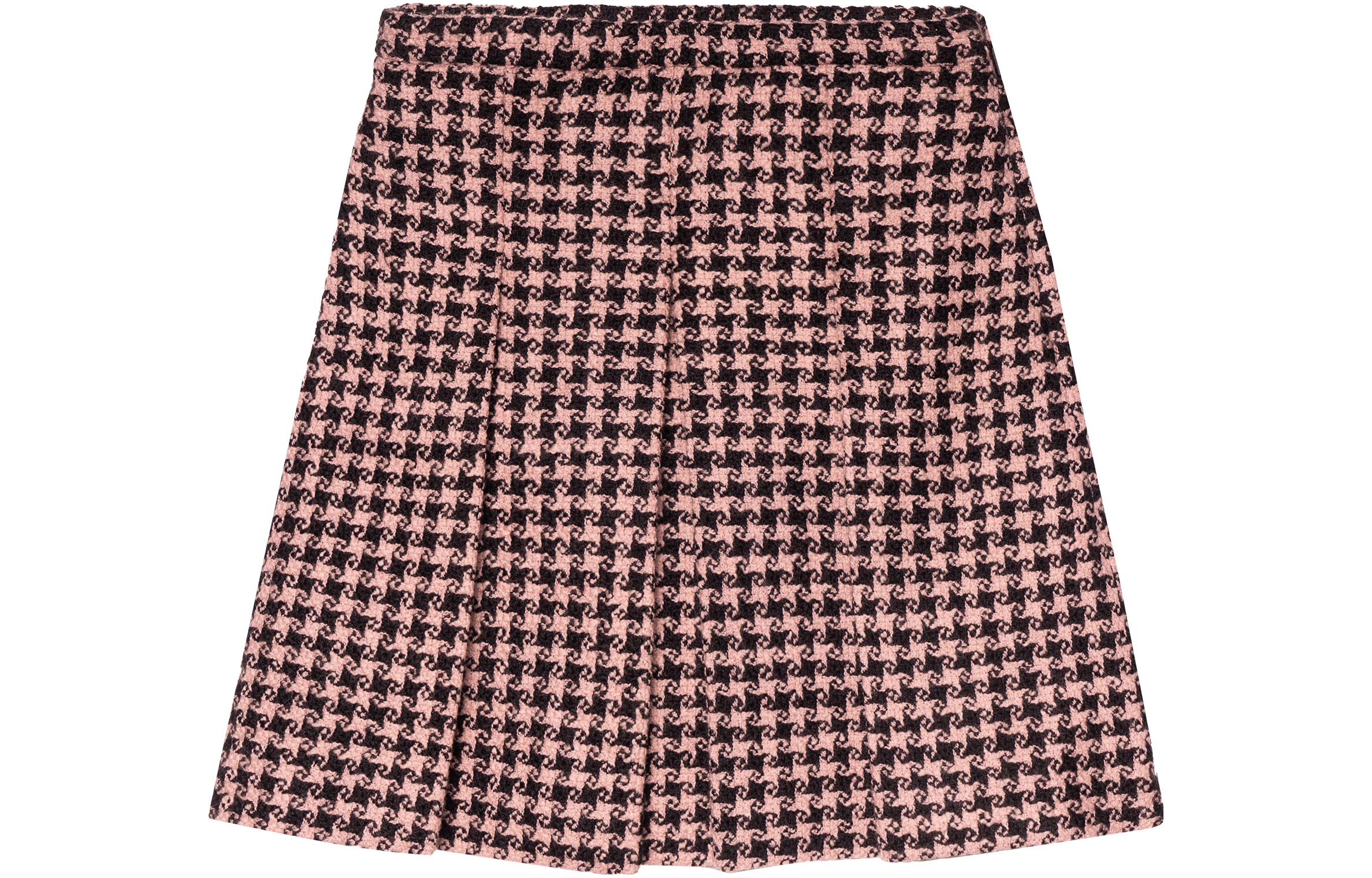 Женская юбка Gucci Houndstooth Skirt (розовая)