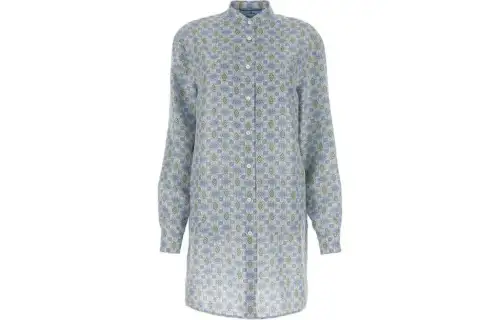 Prada printed silk shirt dress