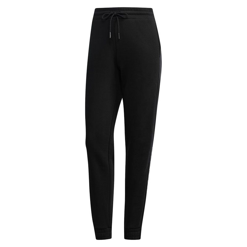 Adidas Sports Lifestyle Collection, Casual Lace Up Thermal Fleece Lined Knitted Sweatpants Women's Black