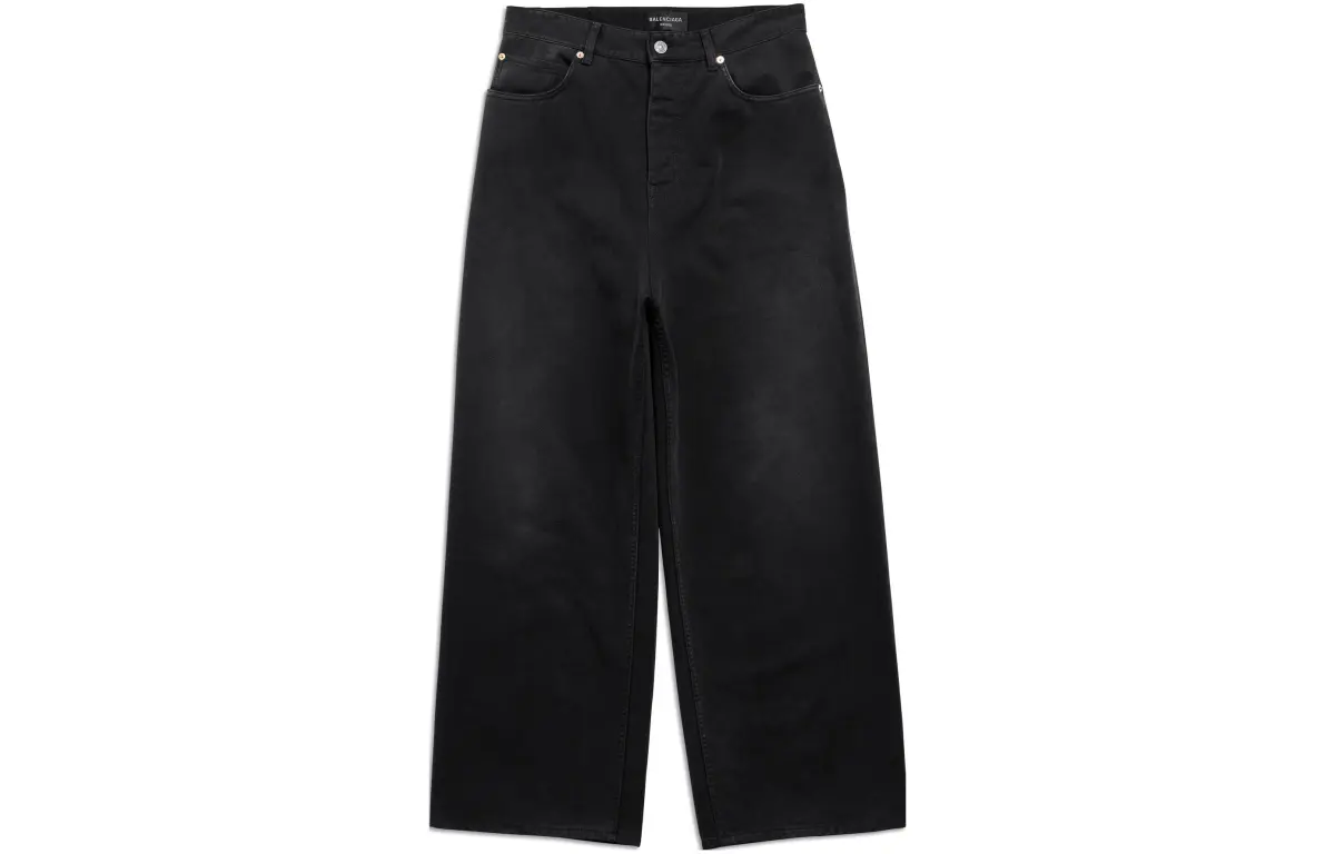 Balenciaga Jeans Women's Black Moderate Straight Fit Pants