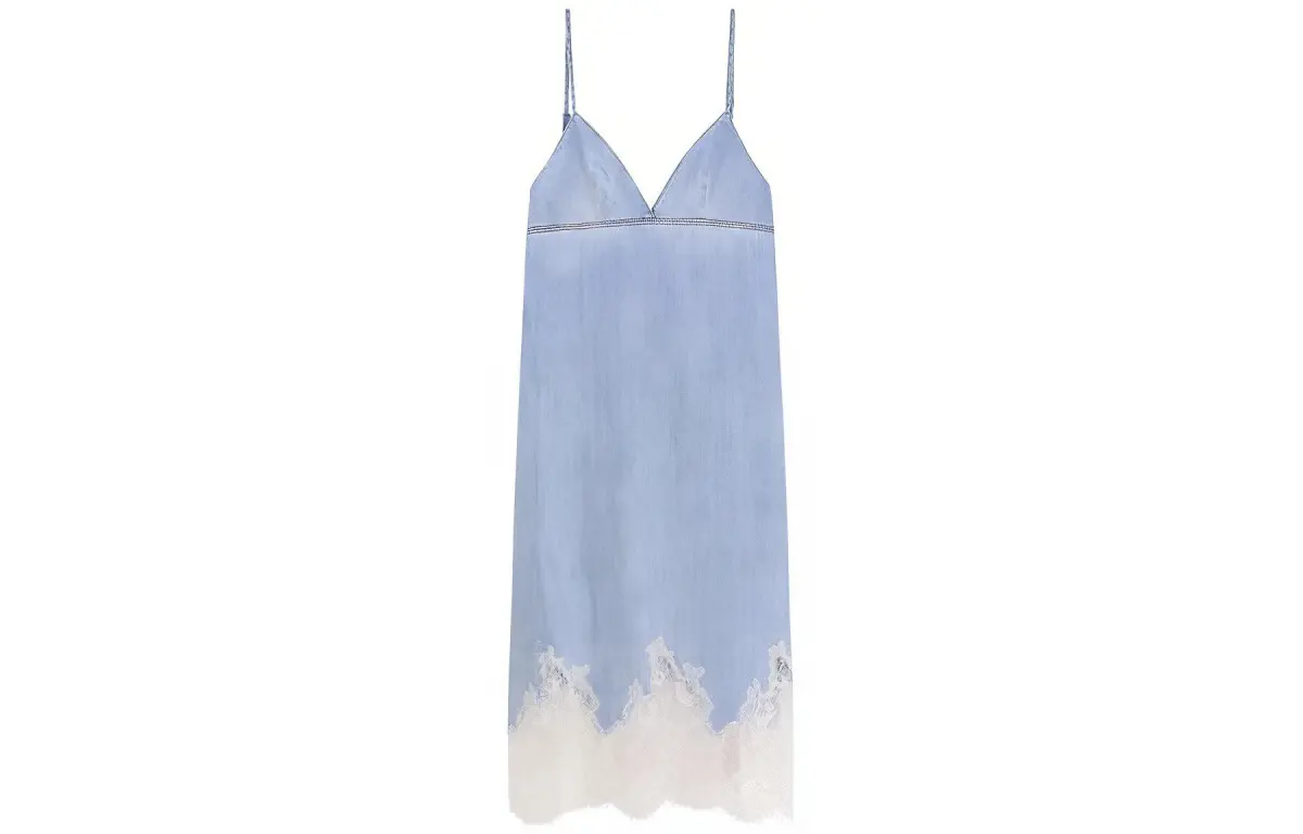 Diesel De-Rude-S Lace Panel Hem Slip Dress