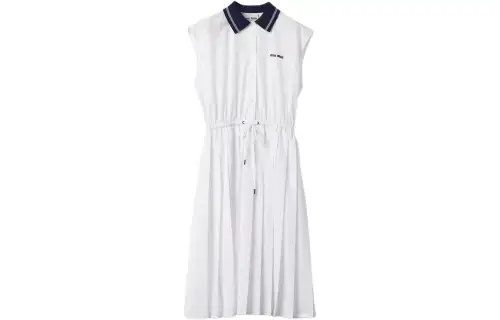 MIU MIU Sleeveless Drawstring Dress