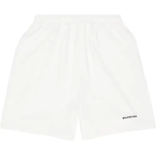 Balenciaga Casual Shorts Loose Fit Women's White