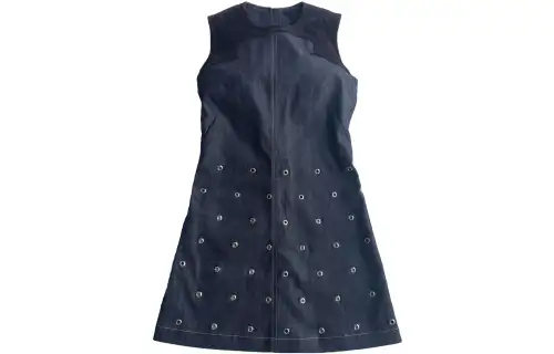 LOUIS VUITTON Sleeveless Dress Women's Navy Blue