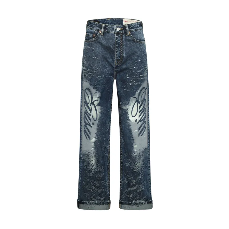 EVISU Jeans Women's Denim Blue Moderate Straight Fit Pants