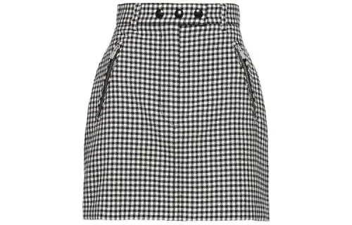 MIU MIU Casual Short Skirts Women's Black Moderate Short A Line Skirt