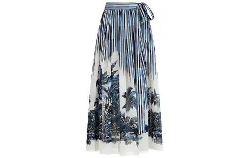 DIOR Quarterly New Products Casual Long Skirts Women's Multicolor Moderate Mid Length Pleated Skirt