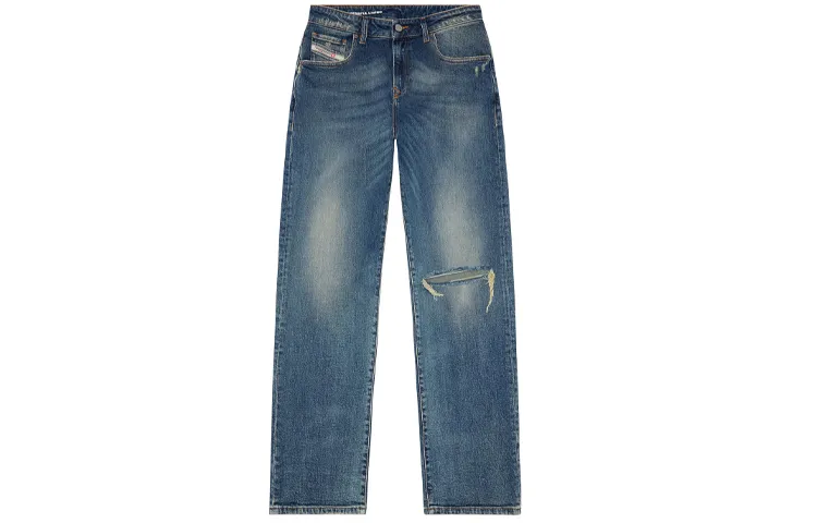 DIESEL Jeans Women's Medium Blue Moderate Straight Fit Pants