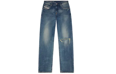 DIESEL Jeans Women's Medium Blue Moderate Straight Fit Pants