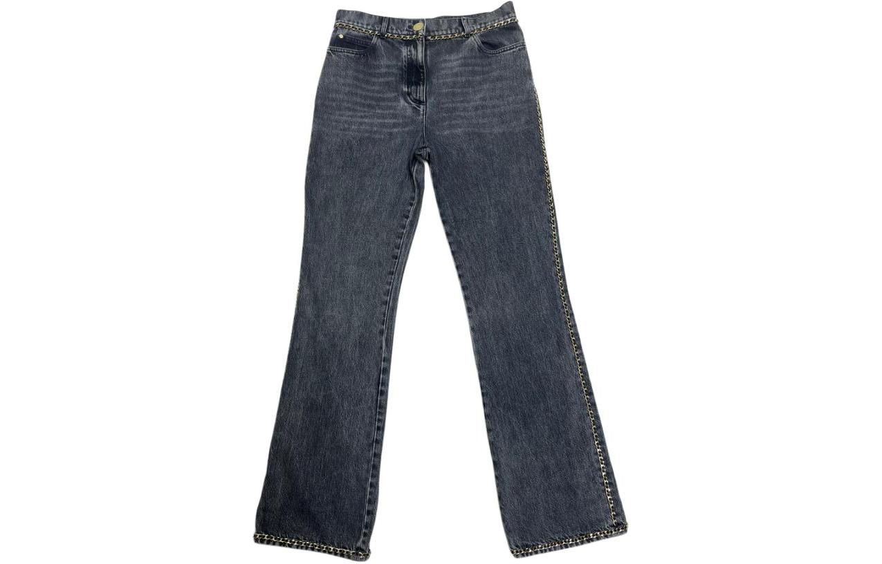 CHANEL 23 Fall Winter New Arrivals 23N Jeans Women's Denim Blue