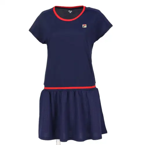 FILA Short Sleeved Dress Women's Blue Red