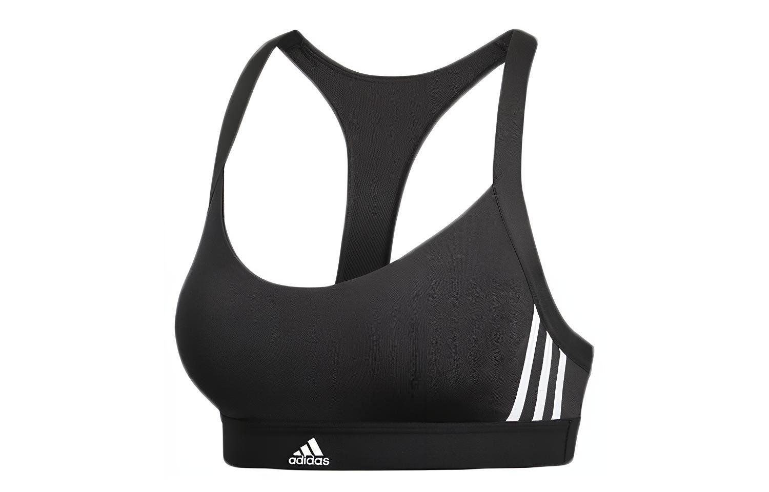 Adidas, quick dry black sports bra for gym for training