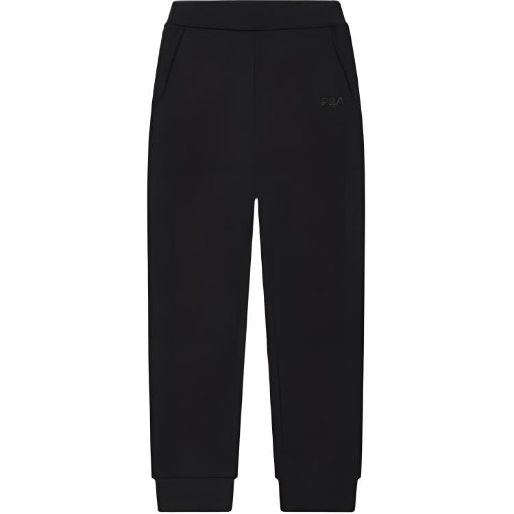 FILA SS25 HERITAGE Collection, Casual Versatile Comfortable Soft Fleece Lined Lace Up Knitted Sweatpants Women's