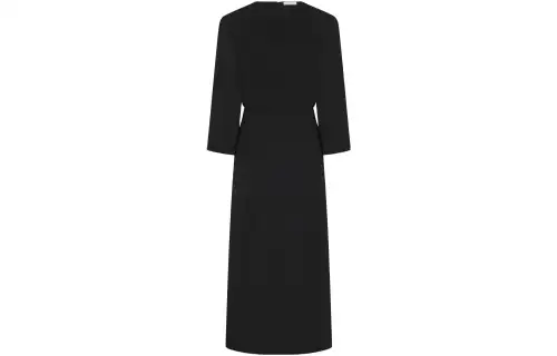 THE ROW Long Sleeved Dresses Women's Black Crew Neck Moderate Long