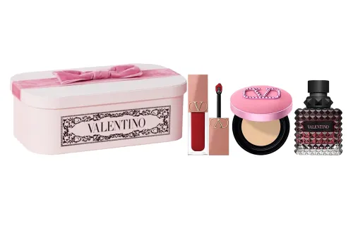 Valentino Valentino, soft heel, lip cream, perfume, set with jasmine, 50 ml, 6.5 ml, 12G