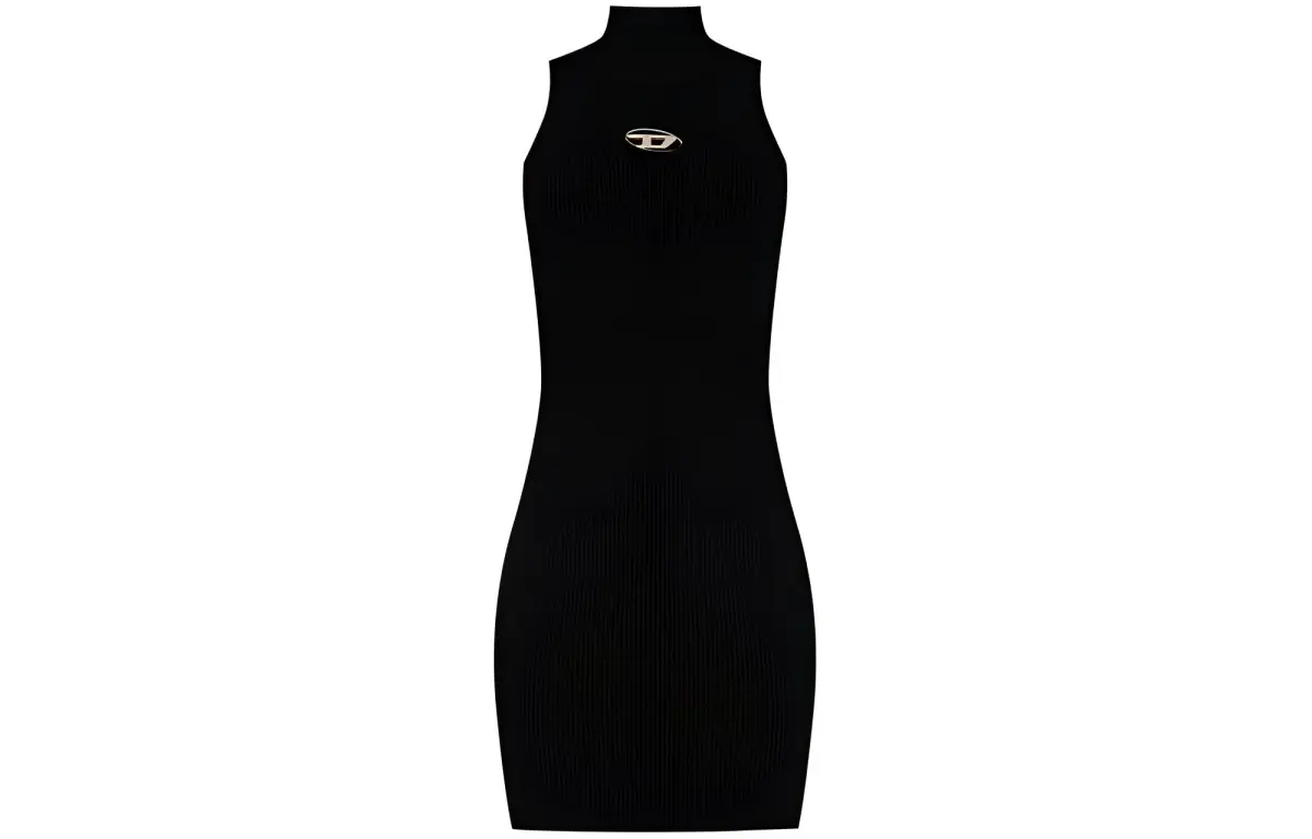 DIESEL M Onervax Mock Neck Ribbed Dress