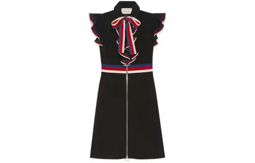 GUCCI Short Sleeved Dress Women's Black