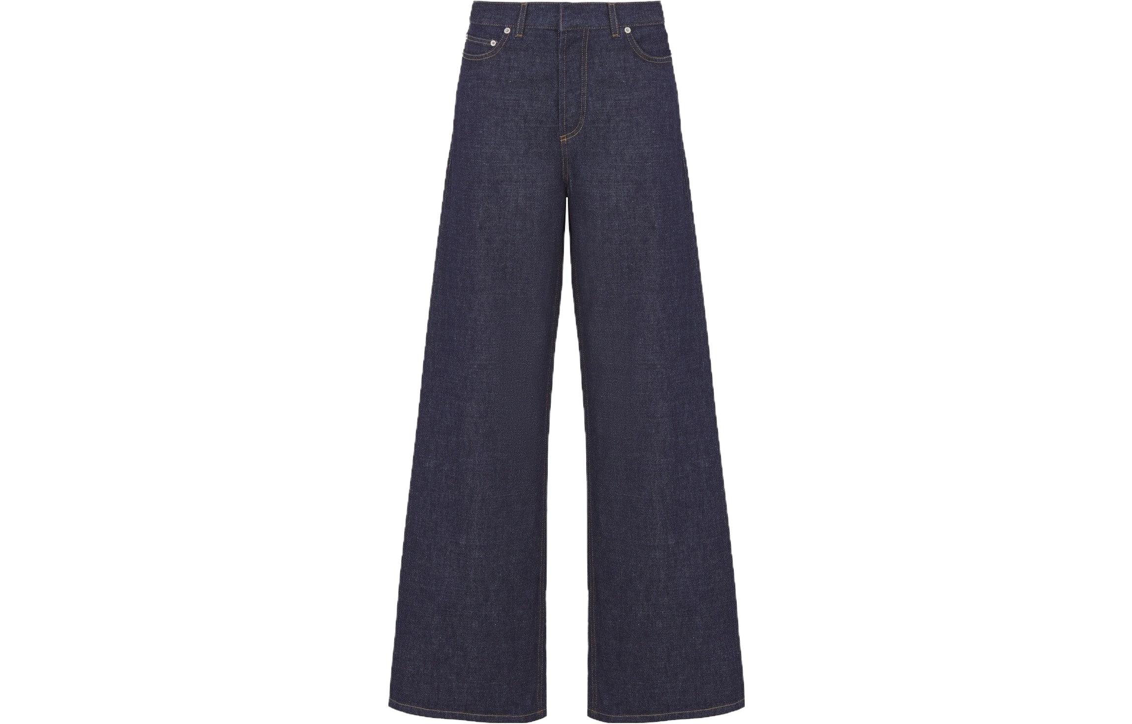 DIOR Jeans Women's Blue Moderate Flared Pants