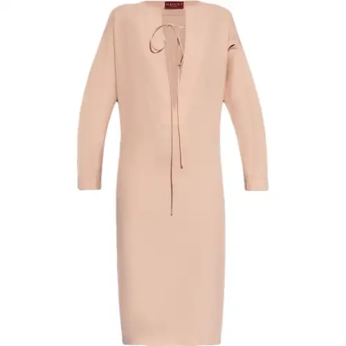 GUCCI Long Sleeved Dress Women's Light Pink