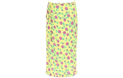 MIU MIU SS21 Casual Long Skirt Women's Yellow