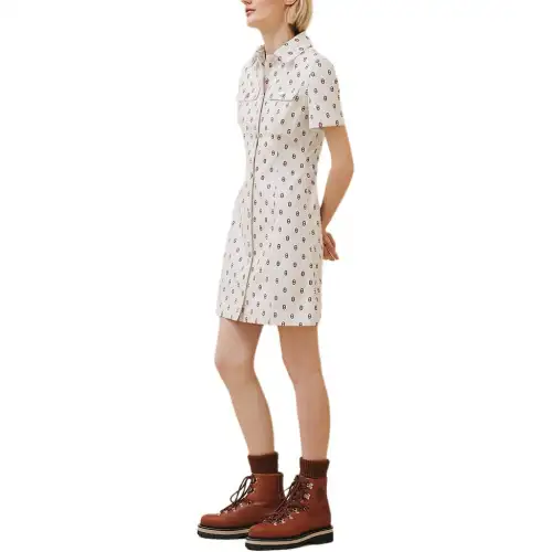 HERMES FW24 Short Sleeved Dress Women's Multicolor