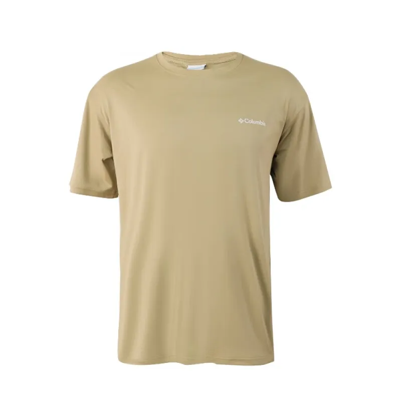 Columbia T-Shirts Men's Khaki Crew Neck Moderate