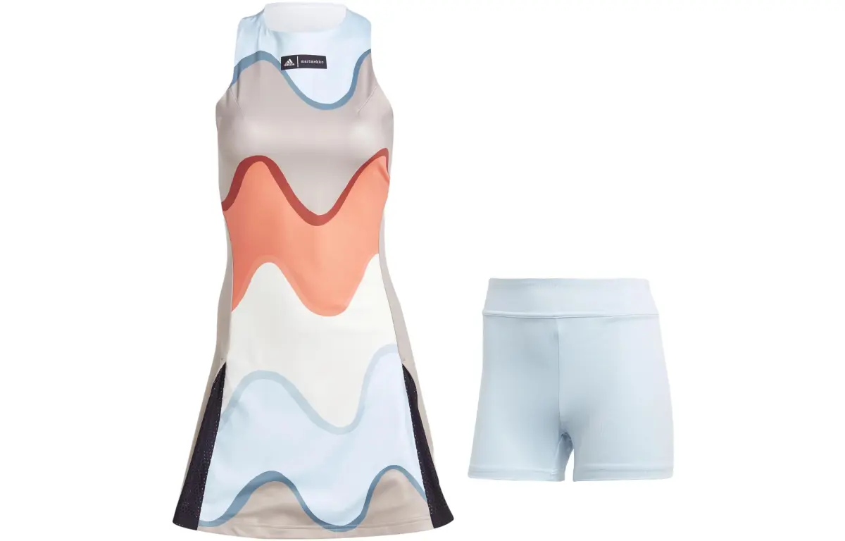 Adidas Two Piece Skirt Sets Women's Crew Neck Moderate Short