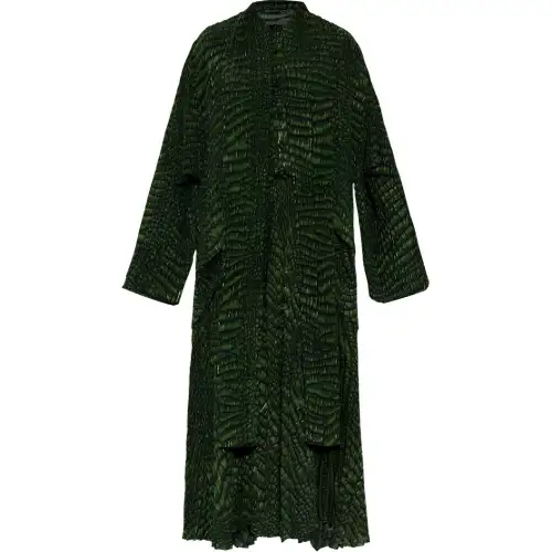 Balenciaga Robe Pleated Double-Sleeved Dress