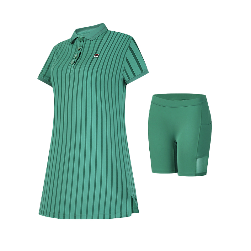 Женское платье Fila Stripe Dress (зеленое)