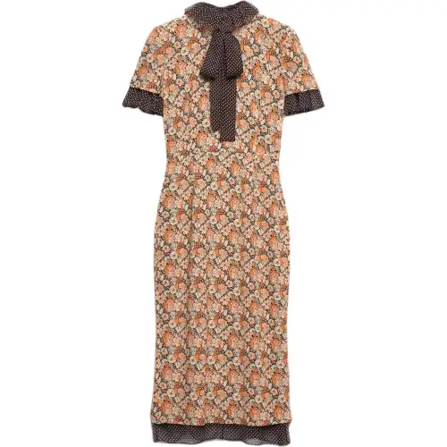 Prada printed midi dress