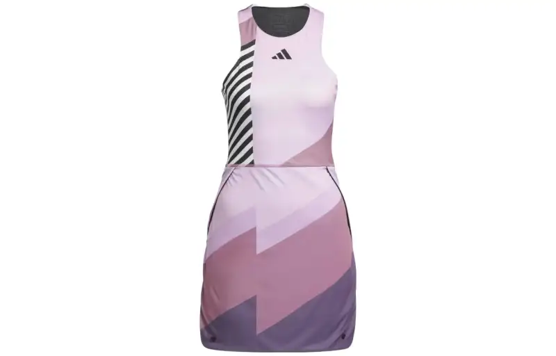 Adidas Originals Sleeveless Dresses Women's Purple Crew Neck Moderate Short